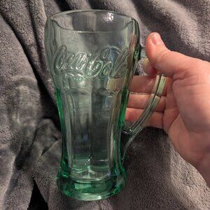 Coca-cola glass with handle
